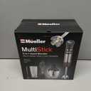 Mueller Multistick 5-in-1 Immersion Blender Handheld, 12 Speed Hand Mixer - Turbo Boost, Heaviest Duty Copper Motor, Titanium Blades Hand Blender, Milk Frother Wand, Whisk, Beaker, Chopper, Grey 