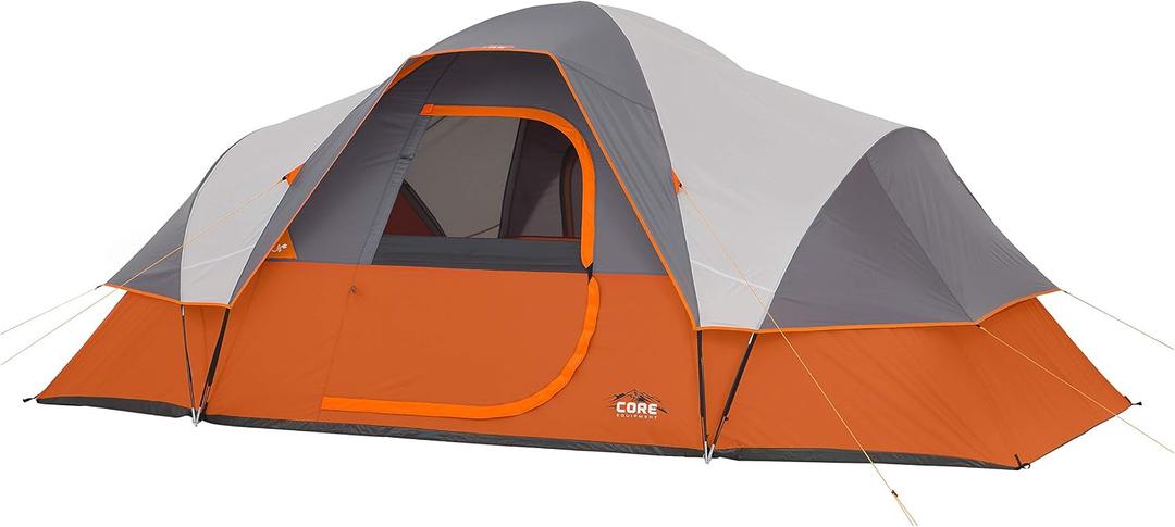 CORE Tent for Family Camping, Hiking and Backpacking | Dome Camp Tents with Included Tent Gear Loft for Outdoor Accessories, 9 Person