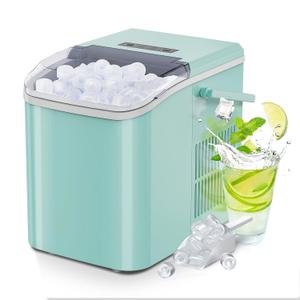 OLIXIS Ice Maker Machine with Handle,26lbs in 24 Hours, Portable Ice Maker