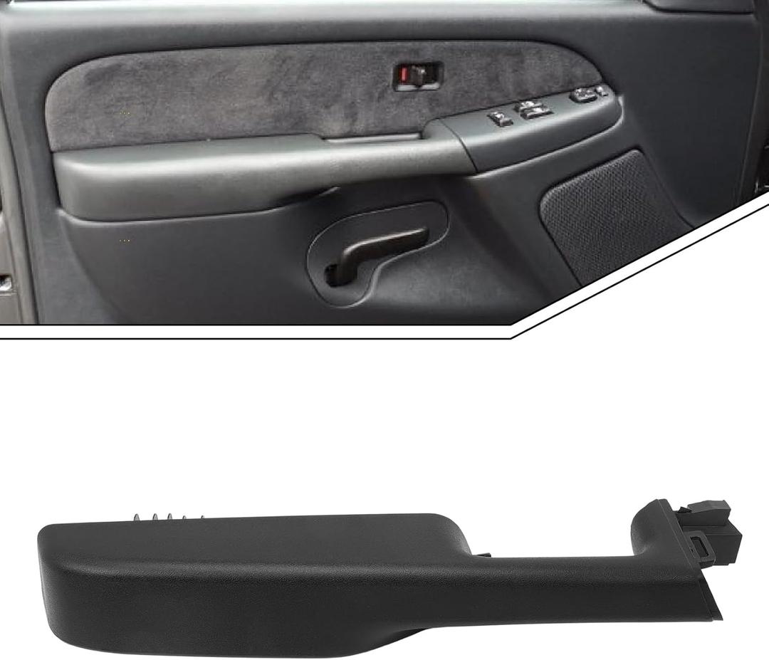 Interior Door Armrest Handle Front Left Driver for 1999-2006 Suburban Avalanche Tahoe Yukon Escalade #88981547 15703701 15703702 88981548 Black