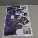 Quanhaigou Galaxy Wall Sticker,Space Wall Decal,Planet Wallpaper Decoration Decor