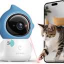ZUMIMALL Pet Camera Indoor, 5G/2.4G WiFi Camera for Dog/Cat with Laser Toy, 3MP Pet Security Cameras with Phone App, 2-Way Talk, Auto Tracking, Pet/PIR/AI Detection, Privacy Protect, Alexa/ONVIF/Cloud