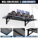 Garage Wall Shelving 2-Pack, 1.64x4ft Wall Mounted Shelves, Black