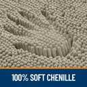 OLANLY Bathroom Rugs 36x24, Extra Soft Absorbent Chenille Bath Rugs, Rubber Backing Quick Dry, Machine Washable Bath Mats for Bathroom Floor, Tub and Shower, Home Decor Accessories, Warm Taupe
