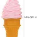 4pcs Simulated Ice Cream Cone Artificial Lifelike Fake Ice Cream Food Models Pretend Play Kitchen Food Toy for Shop Window Display Decor Party Photo Props