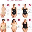 Gotoly Shapewear for Women Tummy Control Bodysuit Faja Body Shaper Waist Trainer V Neck Body Suit with Built in Bra (X-Large, Black)