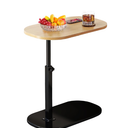 C Shaped End Table, Adjustable Height Couch Side Table, Horizontal 360°Swivel Small Couch Side Tables That Slide Under, C Shaped End Table TV Tray Table for Couch 
