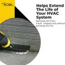 FinXCEL HVAC Coil Cleaning Brush | ACME Pole Compatible | 135 Angled Pins | DIY Tool for Tight A/C Coil Spaces | Chemical-Free | Pole Not Included