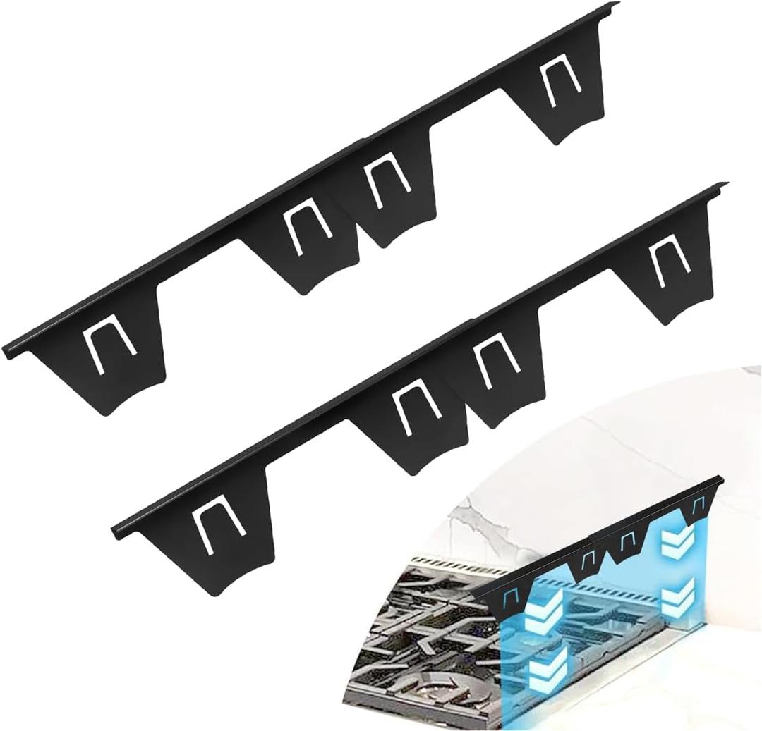 Stainless Steel Stove Gap Covers, Oven Gap Filler Perfect for Kitchen Stove and Counter Side Guard, Heat Resistant with Easy Clean, Retractable Length 13.8" to 27.5" Black (2 Pack)