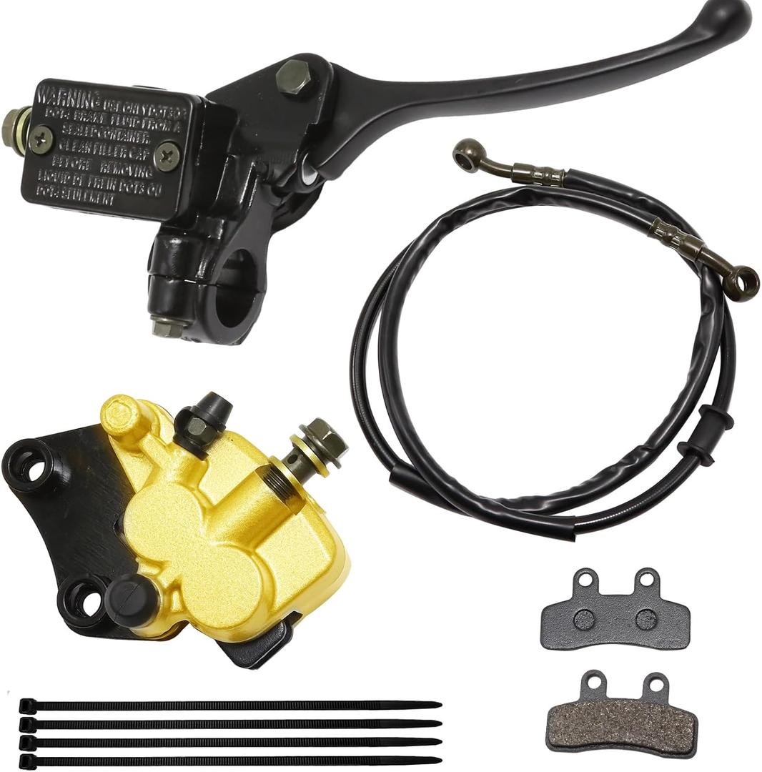 EATAKWARD Front Disc Brake Master Cylinder Caliper Kit, Replacement for 50cc 70cc 90cc 110cc and 125cc Dirt Pit Bike Brake Systems