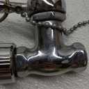 Self-Closing Shower Valve with Pull Chain, Chrome, Indoor or Outdoor Use