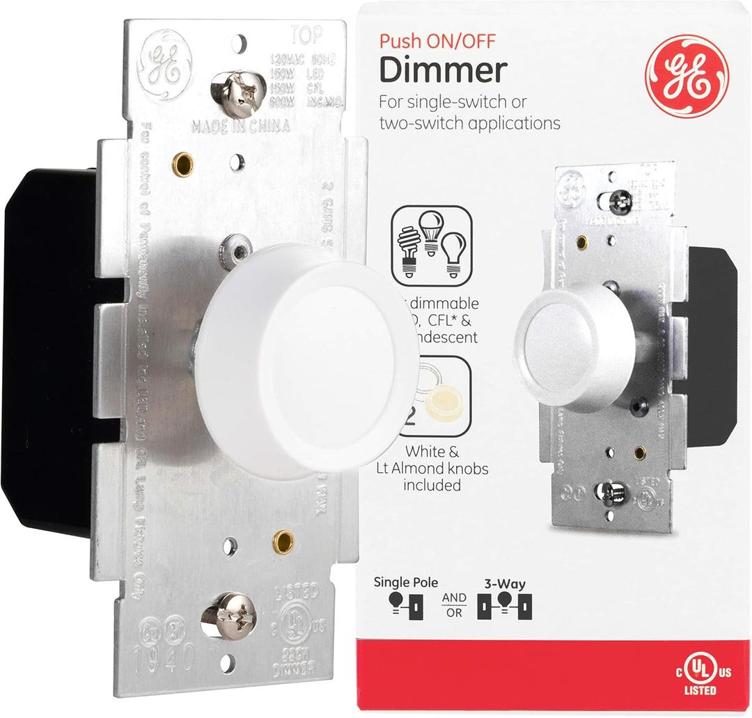 GE Push On/Off Dimmer (16 Pack), 18020