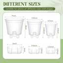 Wonderjune Self Watering Pots for Indoor Plants with Deep Reservoir and High Drainage Holes for Outdoor Plants and Flowers, Bare Root Planter(4.72'', 5.91'', 7.09'',Clear,6 Pcs)