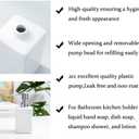 White Bathroom Accessory Set 3 Pcs,Ceramic Soap Dispenser and Toothbrush Holder Cup Soap Dish,Modern Countertop Bath Decor Set for Stylish Bathroom Organization