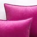 MIULEE Summer Hot Pink Velvet Throw Pillow Covers 20x20 Soft Decorative Solid Square Cushion Cases Pack of 2 Modern Luxury Home Decor for Couch, Sofa, Bedroom