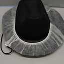 COLLECT PRESENT Plain Felt Cowboy & Cowgirl Hat for Men, Women, and Teens | Western Studded Cowboy Hat in Adult Sizes (Black)