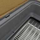 XXXL Stainless Steel Sifting Litter Box with Lid, 28'' L  20'' W Extra Large Sifting Cat Litter Box for Pine Pellets & Big Cats & Multiple Cats, Metal Pellet Sifter Litter Pan System for Odor Control