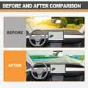 Model 3 Model Y Dashboard Cover Interior Tesla Accessories Compatible with Model Y/3 2017-2021 2022 2023 (Black)