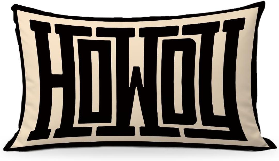 Howdy Pillow Cover 12x20, Western Southwestern Throw Pillows Cover for Cowgirl Cowboy Room Bedroom College Dorm Decor, Western Decor for Home