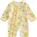 Kuriozud Newborn Baby Girl Boy Footie Romper One Piece Jumpsuit Sleeper Infant Clothes 0-3 Months