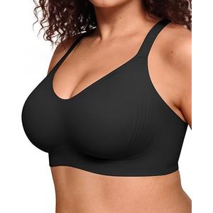 Vertvie Womens Wireless Bras No Underwire Push Up Bra Seamless Supportive Full Coverage Everyday Bras Regular and Plus Size,38DD
