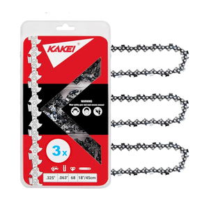 KAKEI Stihl Chainsaw Chain 18 Inch .325" Pitch .063" Gauge 68 Drive Links- 26RS 68 Fits Stihl (PRE 2023 .063" Gauge) 025, MS250, MS251, 3005 008 4717-36390050068, V68 (3 Chains) - Full Chisel