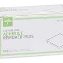 Medline Adhesive Remover Pads, Acetone-Free, 2-Ply, Box of 100