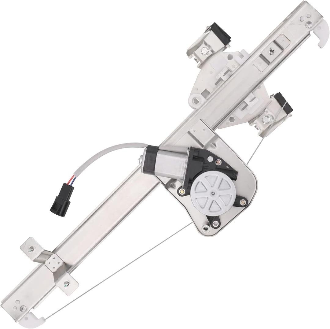 Obaee 741-389 Rear Right Passenger Side Window Lift Regulator with Motor Compatible with 2007-2013 Chevy Silverado/GMC Sierra 1500/2500HD/3500HD Extended Cab Pickup