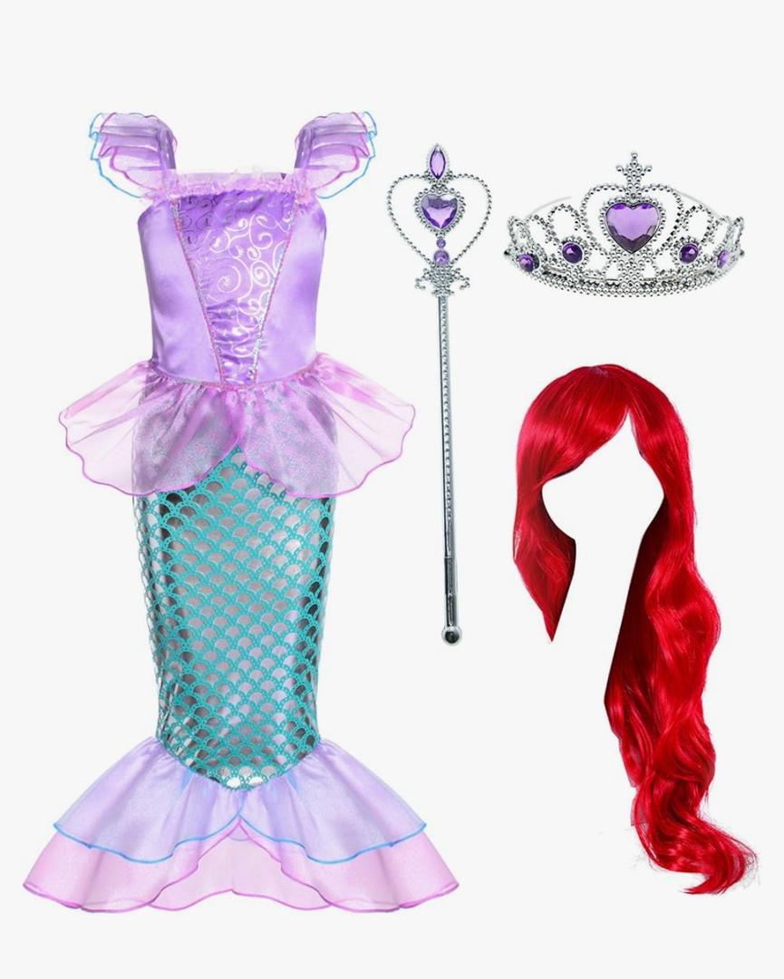 Joy Join Little Girls Princess Mermaid Costume for Girls Dress Up with Wig,Crown Pink
Amazon's Choice 5-6Y