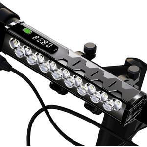 Bike Lights, 17 LED 4000 Lumen Bicycle Light with 4 Modes, 10000mAh USB Rechargeable Bike Light, Bike Headlight with Digital Power Display, Wide Beam Bike Lights for Night Riding