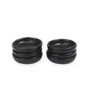 roro Handmade Small Ceramic Sauce | Butter Bowls, Round Shape, 3-Inch Diameter, Semi-Matte Black Finish, Set of 6