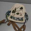 Girl's Convertible Sling Bag, Hand Craft Artisan Purse, Beautiful Canvas Premium Casual Day Mini Backpack for Women (Green Marsh)