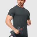 Mens Shirts 3 Pack Dry Fit Tech Moisture Wicking Performance Quick Dry Elastic Athletic Crew Short Sleeve T Shirts (M)