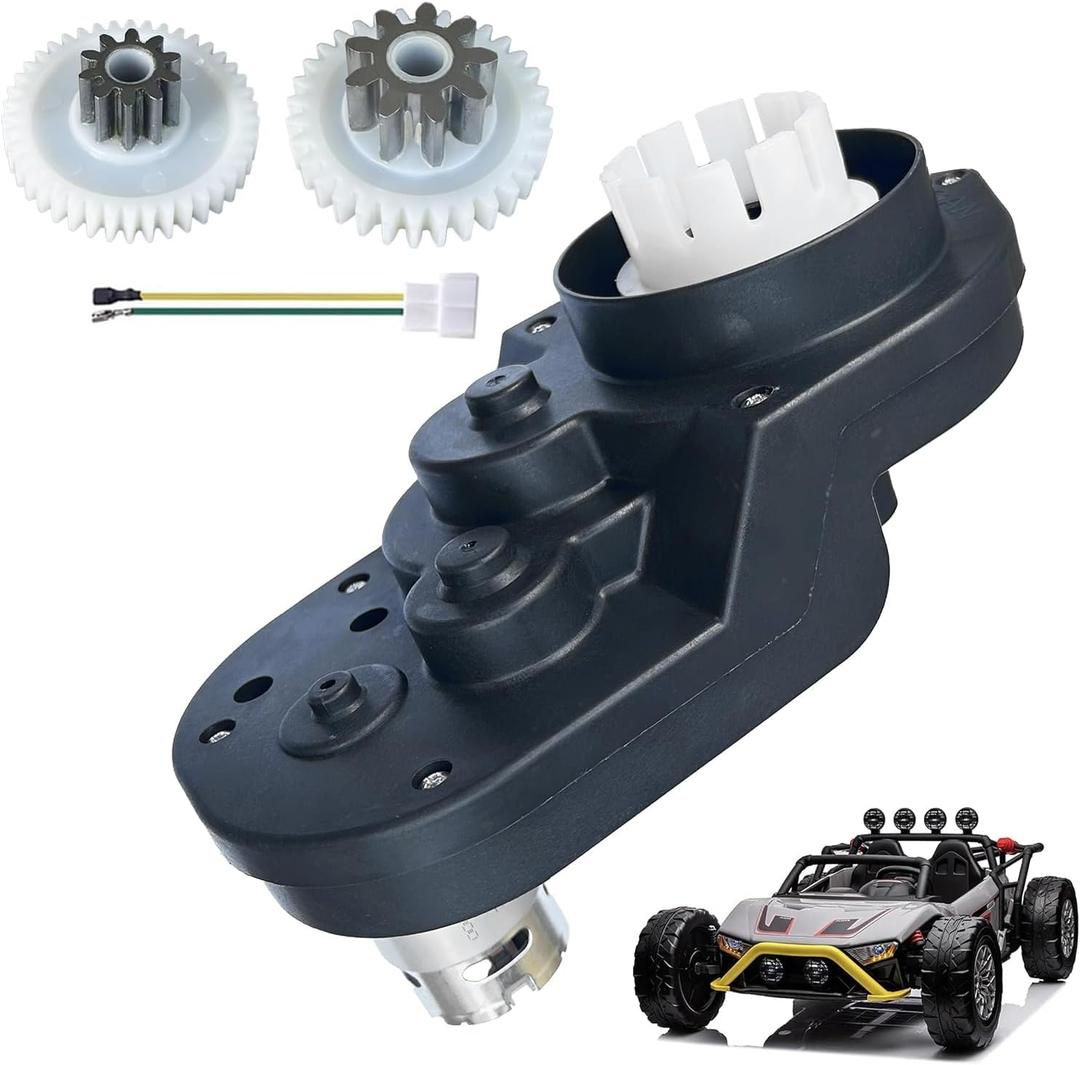 Power Wheels 24V DC RS555 40000RPM High Speed Torque Electric Drive Motor Gearbox Upgrade for Big Kids Ride on Toys Replacement Parts for Ford f150/Dune Racer/Pink RZR/Disney High 18V&20V