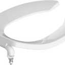 Commercial Heavy Duty Open Front Toilet Seat Without Cover, Thickened Material, Never Loosen, ELONGATED, White(18.5), 2-Pack