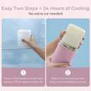 Momcozy 22oz Portable Breast Milk Cooler for Outdoor, Life Saver with 360 Total Cooling for 24 Hours, Larger Capacity Travel Breastmilk Chiller with 2pcs Baby Bottles for Breastmilk Storage, Pink