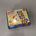 Coogam Wooden Tower Stacking Game, Fine Motor Skill Montessori Building Blocks with Dice Toppling Leaning Tower Toy Party Family Games for Kids and Adults