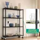 Storage Shelves with Cover & Wheels, 36" W x 14" D x 63" H