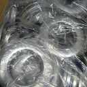80 PCS Curtain Grommet 1-9/16 Curtain Eyelet Ring Inner Diameter 40mm Inner Matte Silver Plastic Ring Can Make Curtains Grommet A Bit Quieter On The Rod for Window Shower Curtains, Living Room