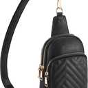 Telena Sling Bag for Women Crossbody Bags Fanny Packs for Women Cross Body Waist Pack with Detachable Strap (0-black)