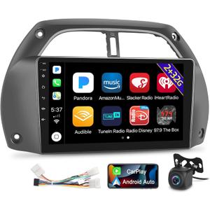 Android Car Stereo for Toyota RAV4 2001-2006 with DSP Wireless Apple Carplay and Android Auto, 9 Inch Touchscreen Radio with GPS Navigation WiFi FM EQ + AHD Backup Camera 2+32G