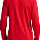 Head Men's Guard Long Sleeve Crewneck Top, Relaxed Fit, Stretch Midweight Material (Red, S)