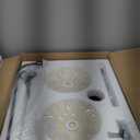 Mid-Century Modern 2-Light Linear Chandelier, Natural Conical Ivory Pleated Linen Hanging Light with Matte Black Frame, Elegant Light Fixture for Dining Room, Kitchen