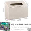 Hand Towels Box Cover Holder,PU Leather Hand Towel Case Compatible with Kleenex Disposable Paper Hand Towels