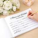 Engrowtic Advice and Wishes for The Mr and Mrs Bridal Shower Guest Book Wedding Gift with Pen Wedding Games Bridal Shower Decorations Advice Book for Bride Groom Party Favors
