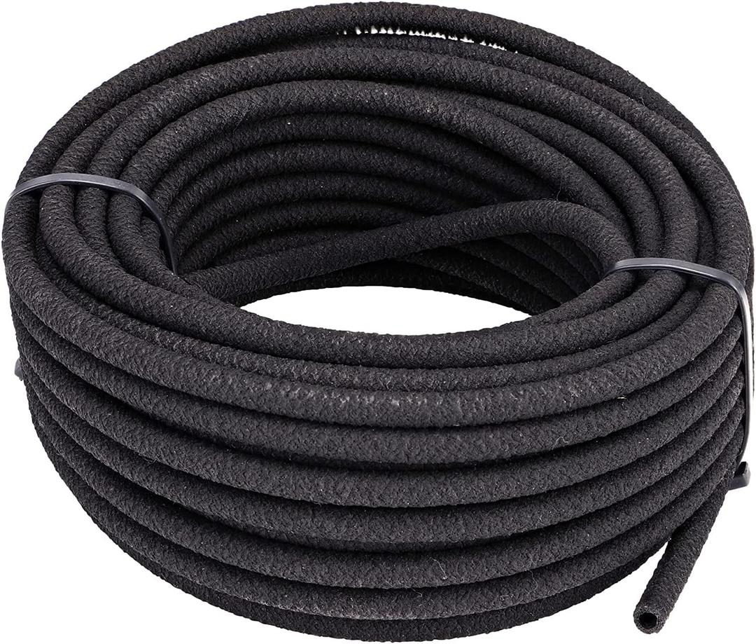 Raindrip 015005T 1/4-Inch by 50-Foot Soaker Hose Tubing for Drip Irrigation, Use in Vegetable Garden, Planters, and Borders, 50-Foot, Black