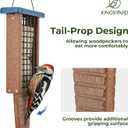 Kingsyard 2 Pack Double Tail-Prop Suet Bird Feeder