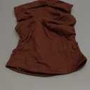 SUUKSESS Women Ribbed Going Out Trendy Tops Ruched Sexy Strapless Tube Tops (Small, 03 Brown)