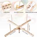 Lasnten Large Capacity Yarn Winder Swift Hand Operated Cake with Thread Cutter Scissor Wooden Yarn Swift for Crocheting Spinner Arts Crafts Knitting Accessories, 22.83 x 6 inches