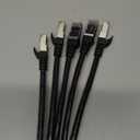 Cable Matters 10Gbps 5-Pack Snagless Short Shielded Cat 6A Ethernet Cable - 1ft, Cat 6A Cable, Cat6A Cord, Ethernet Cord, Black